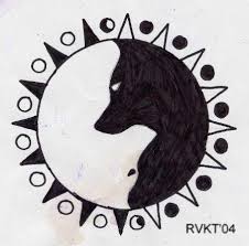 Black white yin yang wolf canine dog spiritual duality pair bond friendship couple valentine metal necklace pendant. Write About Good Wolf Bad Wolf