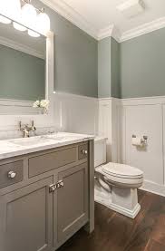 Bathroom Wainscoting Bathroom Wainscoting Ideas Bathroom Wainscoting Height Bathroom With Walnut Flo Tranquil Bathroom Small Bathroom Remodel Green Bathroom