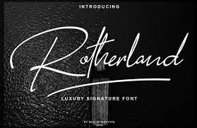 Big list of best signature free fonts are here. Rotherland Signature Font Free Download