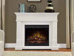 The vivid flame electric firebox mimics the look of a real fire, but does not require a chimney or vents and plugs into a standard outlet for convenient set up. Jean Electric Fireplace Mantel Package In White Fireplace Mantels Fireplace Electric Fireplace