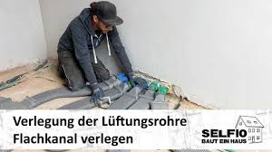 2 Verlegung Der Luftungsrohre In Die Decke Fur Die Zentrale Luftungsanlage Selfio Baut Ein Haus Youtube