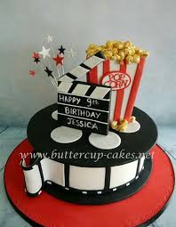 Movie Reel And Clapperboard Music Birthday Cakes Hollywood Party Cake Movie Cakes