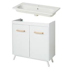 Shop our selection of grill brushes and grilling sets. Goodhome Ladoga Matt White Vanity Unit Basin Set W 800mm H 810mm Diy At B Q