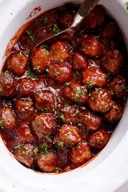 Cocktail Meatballs In A Slow Cooker Cafedelites Cocktail Meatballs Slowcooker Crockpot Cocktail Meatballs Sweet And Sour Meatballs Sweet And Sour Sauces