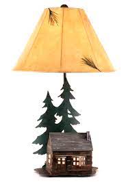 Find many great new & used options and get the best deals for fireplace table lamp rustic cabin lodge ceramic at the best online prices at ebay! Log Cabin Table Lamp W Nightlight Rustic Cabin Lamps Log Home Lighting The Log Furniture Store