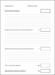 bank reconciliation template double entry bookkeeping