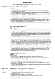 public relations resume samples
