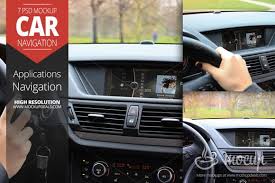 7 Psd Car Navigation Mockup Car Navigation Navigation Design Navigation