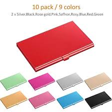 Stainless steel modern thumb slide out pocket business credit card holder case. 10 Pack Business Card Holder Case Aluminum Business Name Card Credit Card Case Pocket Business Card Case Wallet Business Card Carrier For Men Women 2 36 X 3 66 Inch 10 Colors Available Pricepulse