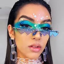 Kleine Liefde Hart Zonnebril Grappige Glazen Persoonlijkheid Randloze Mode  Brillen Straat Schieten Bril Zonnebril Gafas De Sol