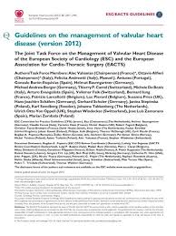 Esc Eacts Guidelines On Valvular Heart Disease