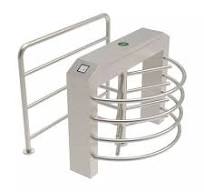 SS304 Outdoor Half Height Turnstile Security QR Code Scanner ...