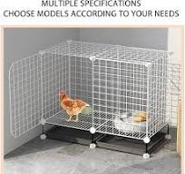 Pipetas Perros NGTEEN Gallinero De Metal Grande, Corral De Pollo Para Pato,  Conejo, Hu00e1bitat, Jaula De Aves De Corral De Forma Plana Con Cubierta ...