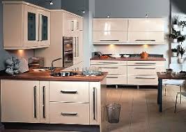 cream high gloss kitchen design