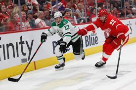 fatigued dallas stars fall to detroit red wings lose 4 3