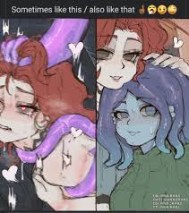 Rule 34 - 2girls Biting Lip Blush Chelsea (ruby Gillman) Cute Domination  Femdom Femsub Fucked Senseless Fucked Silly Hair Grab Heart Heart-shaped  Pupils Implied Sex Instant Loss 2koma Interspecies Interspecies Yuri Lezdom