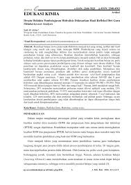Jurnal pendidikan matematika universitas lampung issn: Pdf Desain Didaktis Pembelajaran Hidrolisis Didasarkan Hasil Refleksi Diri Guru Melalui Lesson Analysis