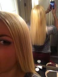 Depending on how long your hair is, and how short you plan on cutting it, you may need to add a third elastic below the second one.2 x research source. How To Cut Your Hair Straight B C Guides