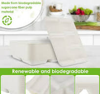 Jetcloudlive Compostable 5 Compartment Plates,50Pack Disposable Paper  Plates,Heavy-Duty Biodegradable Sugarcane Plates,Eco-Friendly School Lunch  Trays