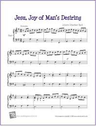 Jesu Joy Of Man S Desiring Free Easy Harp Sheet Music Digital Print Piano Sheet Music Sheet Music Easy Piano Sheet Music