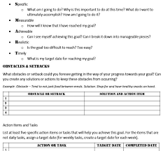 12 Goal Setting Worksheet Template Ideas Templates Assistant