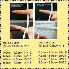 Terdapat dua cara mengukur jari untuk dapatkan saiz cincin yang sesuai untuk jari seseorang iaitu dengan menggunakan ukur lilit jari dan kedua menggunakan. Cincin Belah Rotan Emas 916 Asli Size 17 18 Women S Fashion Accessories On Carousell
