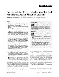 pdf exercise and the elderly