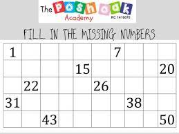 It gives the child the opportunity to practice number formation and rec… Fill In Missing Letters 1 50 Worksheet