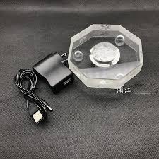Octagon Crystal Glass Led Light Base For Display Led Lights 3d Photo Crystals Crystals