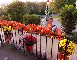 Fall Railing Decorations Church Or Reception Fall Apartment Decor Fall Church Decorations Fall Decor
