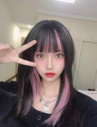 Strawberry red pink ombre long hair wig synthetic wavy bangs heat resistant wig. Black With Pink Highlights Whole Wig Beauty Personal Care Hair On Carousell