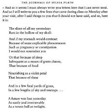 Slyvia Plath Words Prose Sayings