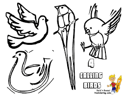 Four calling birds is today's free christmas coloring download. 12 Days Of Christmas Coloring Sheets 25 Free Kids Christmas