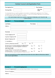 Council Job Application Form Templates At Allbusinesstemplates Com