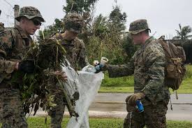29 31st meu marines assist cleaning debris in rota after typhoon mangkhut  Images: NARA & DVIDS Public Domain Archive Public Domain Search