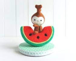 すいかゆらゆら フェルトウール ウェットフェルティング ニードルフェルト