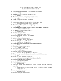 100 soal pramuka terkini dilengkapi kunci jawabannya. Pertanyaan Seputar Pramuka Blog Materi Pramuka