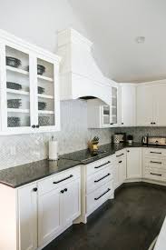white painted, shaker style kitchen and