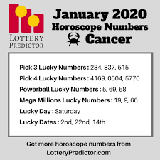 Cancer is a water sign and in astrology, is the most sensitive and caring out of all the zodiac signs. Cancer Lucky Lottery Numbers For January 2020 From The Lottery Predictor Horosco Daily Horoscope Weekly Horoscope Monthly Forecast