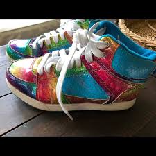 .for creepers, platform shoes, punk boots, mary jane shoes, cat shoes, heels & pumps, creeper sneakers, dress shoes and accessories. Shoes Rainbow High Tops Poshmark