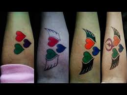 Heart designs can be worn in different places and various color shades can also be used to express the intricacy of the design. 3 Heart Tattoo Bad Tattoo Vishal Mahawar Youtube