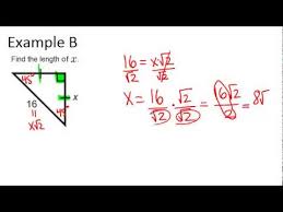 If the side of the square is set to a length of 1 unit, the pythagorean theorem will find the length of the diagonal to be units. 45 45 90 Right Triangles Examples Geometry Concepts Youtube