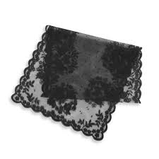 Bernardo Dantel Runner Lace Runner Bernardo Tabledesign Tableclothing Black Dantel Siyah Danteller Siyah