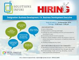 Solutions Infini Is Hiring For Business Development Sr Business Development Executive For More Deta Marketing Process Free Job Posting Business Development