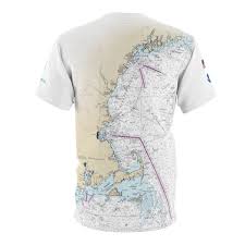 maine to rhode island nautical chart tee chart mugs