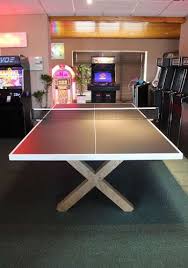 Full Size Custom Ping Pong Table Handmade Table Tennis Table With Its Ultra Contemporary Design And Stylish Black Table Tennis Table Design Table Tennis Game