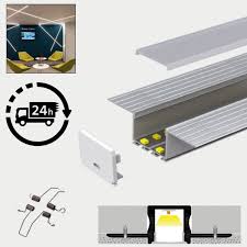 Free delivery and free returns on ebay plus items! Led Profile Plaster In Recessed Extrusion For Led Strip Aluminium Led Channel C W Clip In