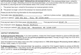 The nys child support standards chart, which can be used to determine an approximate annual support obligation, is released annually on or before april 1. Nys Dcss Income Withholding Notice