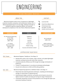 Engineering Resume Example Writing Tips Resume Genius Engineering Resume Templates Engineering Resume Mechanical Engineer Resume