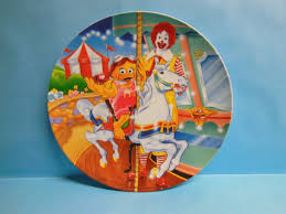 Vintage 1993 Ronald McDonald's Restaurant Plate BIRDIE & RONALD Merry Go  Round